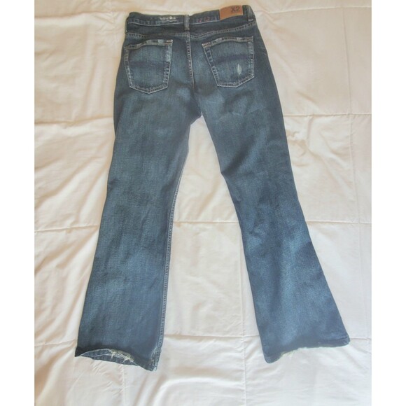 X2 Denim Laboratory Jeans Womens Size 6 Short Flare With Distressed Denim Look - Picture 9 of 11